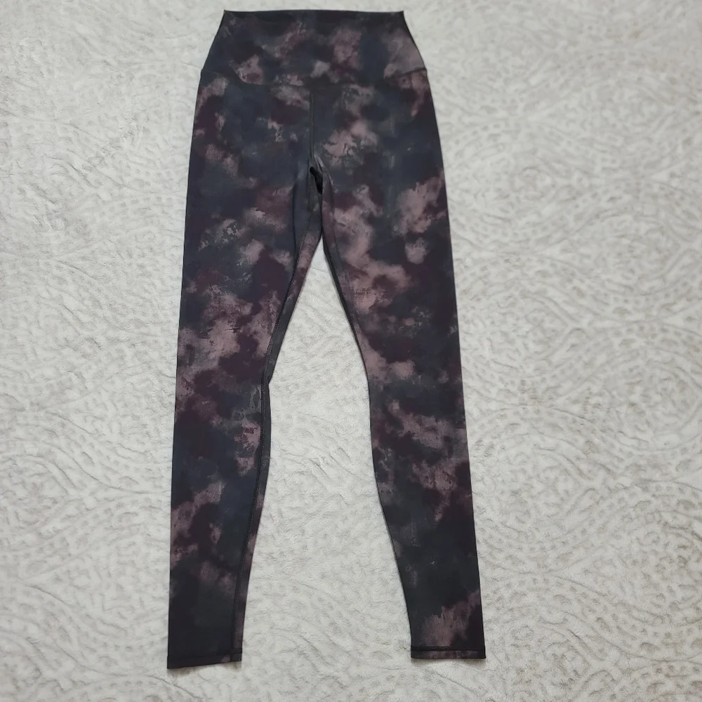 ALO Yoga Solarized High-Rise Tie-Dye Leggings Oxblood Size M